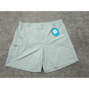 Columbia PFG Shorts Mens XXL Gray Omni-Shade UPF 50 Cargo Fishing Quick Dry NEW
